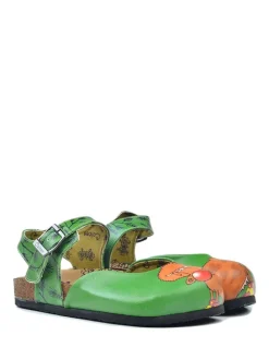 Enkelsandalen groen/meerkleurig