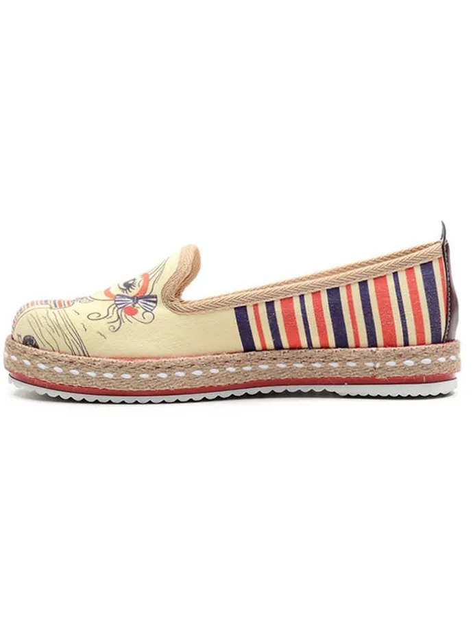 Espadrilles crème/meerkleurig
