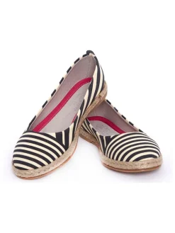 Espadrilles crème/zwart