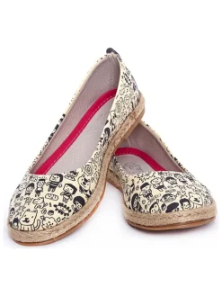 Espadrilles crème/zwart