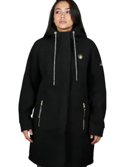 Fleece mantel "Tartine" zwart