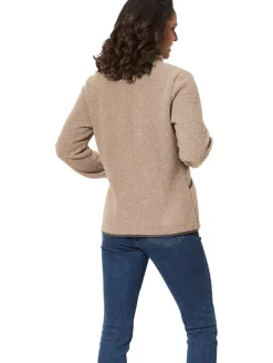 Fleece trui beige