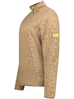 Fleece trui beige