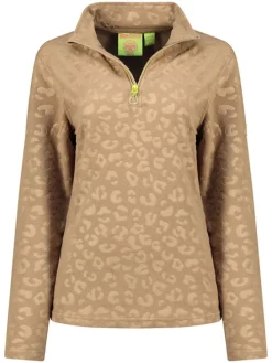 Fleece trui beige