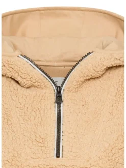 Fleece trui beige