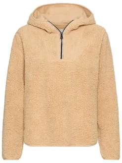 Fleece trui beige