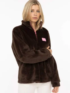 Fleece trui bruin