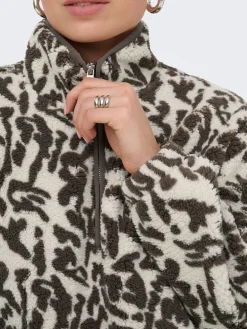 Fleece trui crème