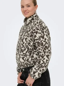 Fleece trui crème