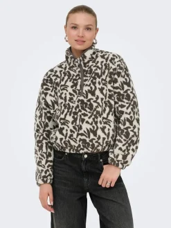 Fleece trui crème