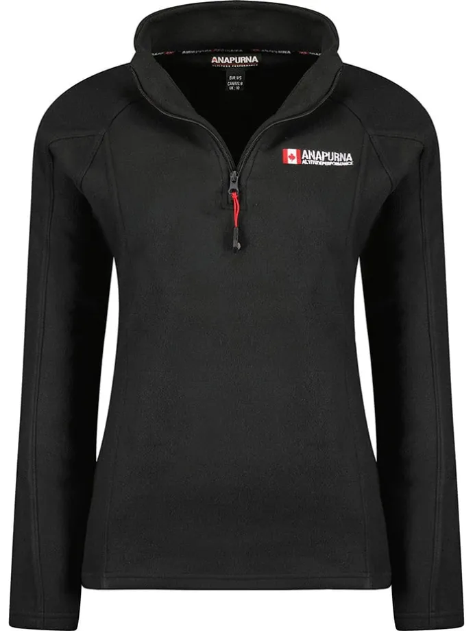 Fleece trui "Tonneauhz" zwart