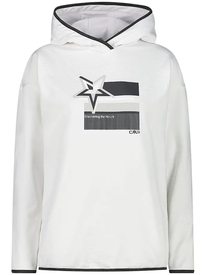 Fleece trui wit