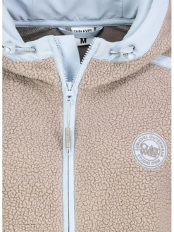 Fleece vest beige/lichtblauw