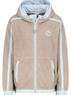 Fleece vest beige/lichtblauw
