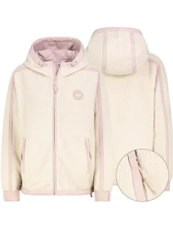 Fleece vest crème/rosé