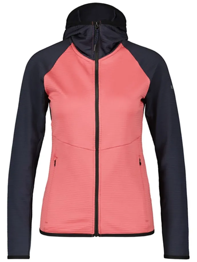 Fleece vest donkerblauw/roze