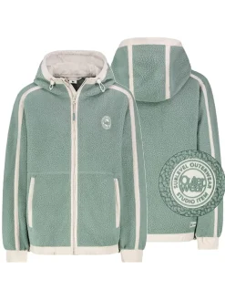 Fleece vest mintgroen/wit