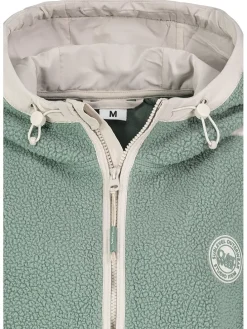 Fleece vest mintgroen/wit