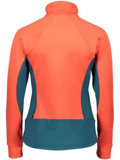 Fleece vest "Sky Peak" oranje/turquoise/grijs