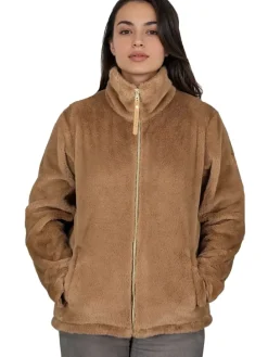 Fleece vest "Tofure" lichtbruin