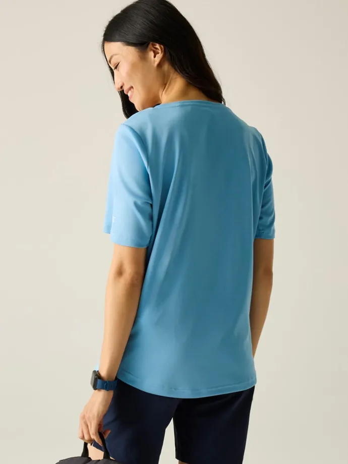 Functioneel shirt "Botanna" lichtblauw