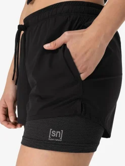 Functioneel short "Double Layer" zwart