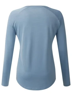 Functionele longsleeve "Discern" lichtblauw