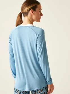 Functionele longsleeve "Discern" lichtblauw
