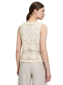 Gebreide gilet beige