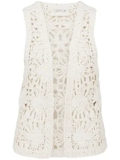 Gebreide gilet beige