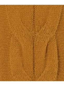 Gebreide jurk camel