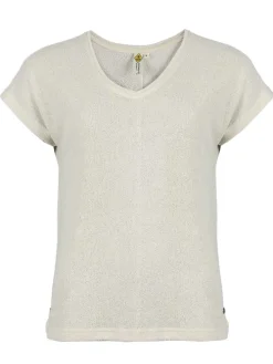 Gebreid shirt crème