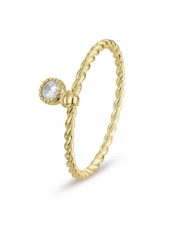 Gecoate ring met edelsteen