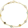 Gouden armband "Colormix" met edelstenen