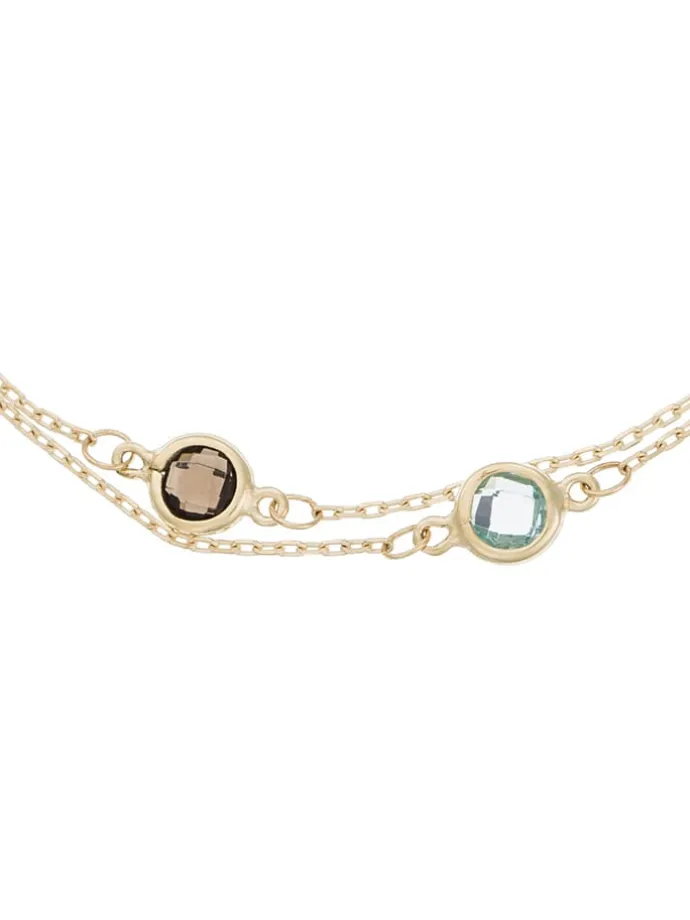 Gouden armband "Colormix" met edelstenen