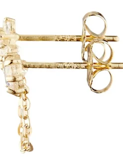 Gouden oorstekers "Duchesse" met edelstenen