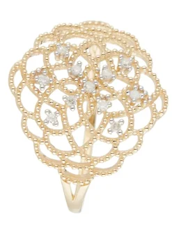 Gouden ring "Dentelle" met diamanten