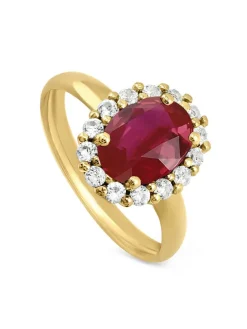 Gouden ring met edelstenen
