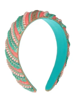 Haarband turquoise/roze