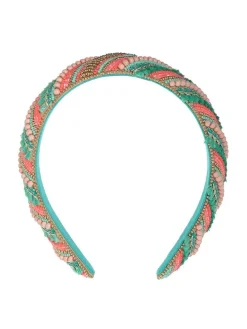Haarband turquoise/roze