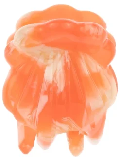 Haarclip oranje/donkerblauw/wit - à 4 stuks