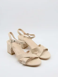 Haksandalen beige
