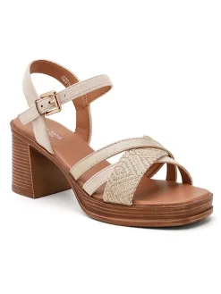 Haksandalen beige