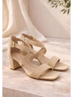 Haksandalen beige