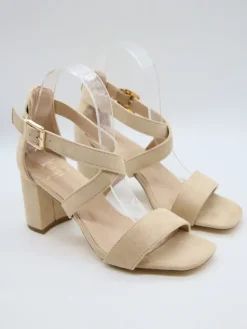 Haksandalen beige