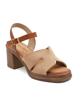 Haksandalen lichtbruin/kaki