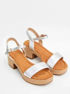 Haksandalen zilverkleurig