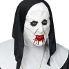 Halfmasker " HORROR NON MET HOOFDDEKSEL" wit/zwart