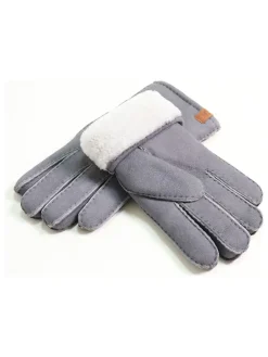 Handschoenen met lamsvacht grijs