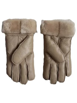 Handschoenen met lamsvacht "Lady" beige